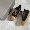 Rick Owens Style Low-Cut Leather Converse with Apricot Sole