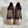 Rick Owens Style Low-Cut Leather Converse with Apricot Sole