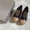 Rick Owens Style Low-Cut Leather Converse with Apricot Sole