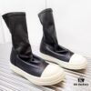 Rick Owens Style Short Elastic Boots in Genuine Lamb Leather