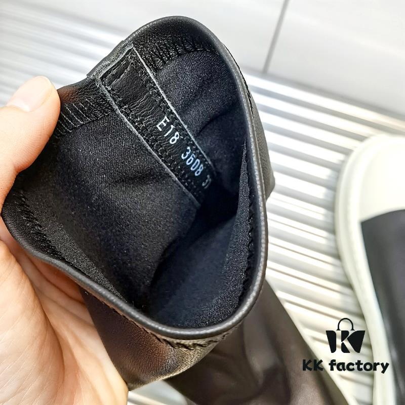 Rick Owens Style Short Elastic Boots in Genuine Lamb Leather