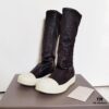 Rick Owens Mid-Cut Elastic Boots in Genuine Sheepskin