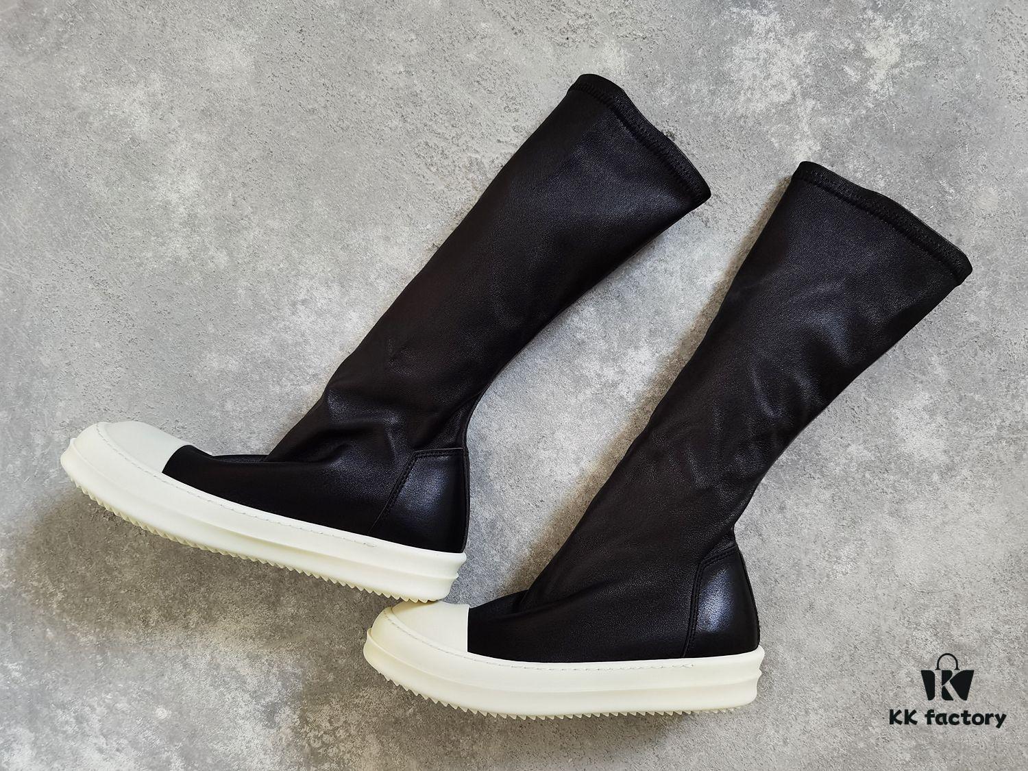 Rick Owens Mid-Cut Elastic Boots in Genuine Sheepskin