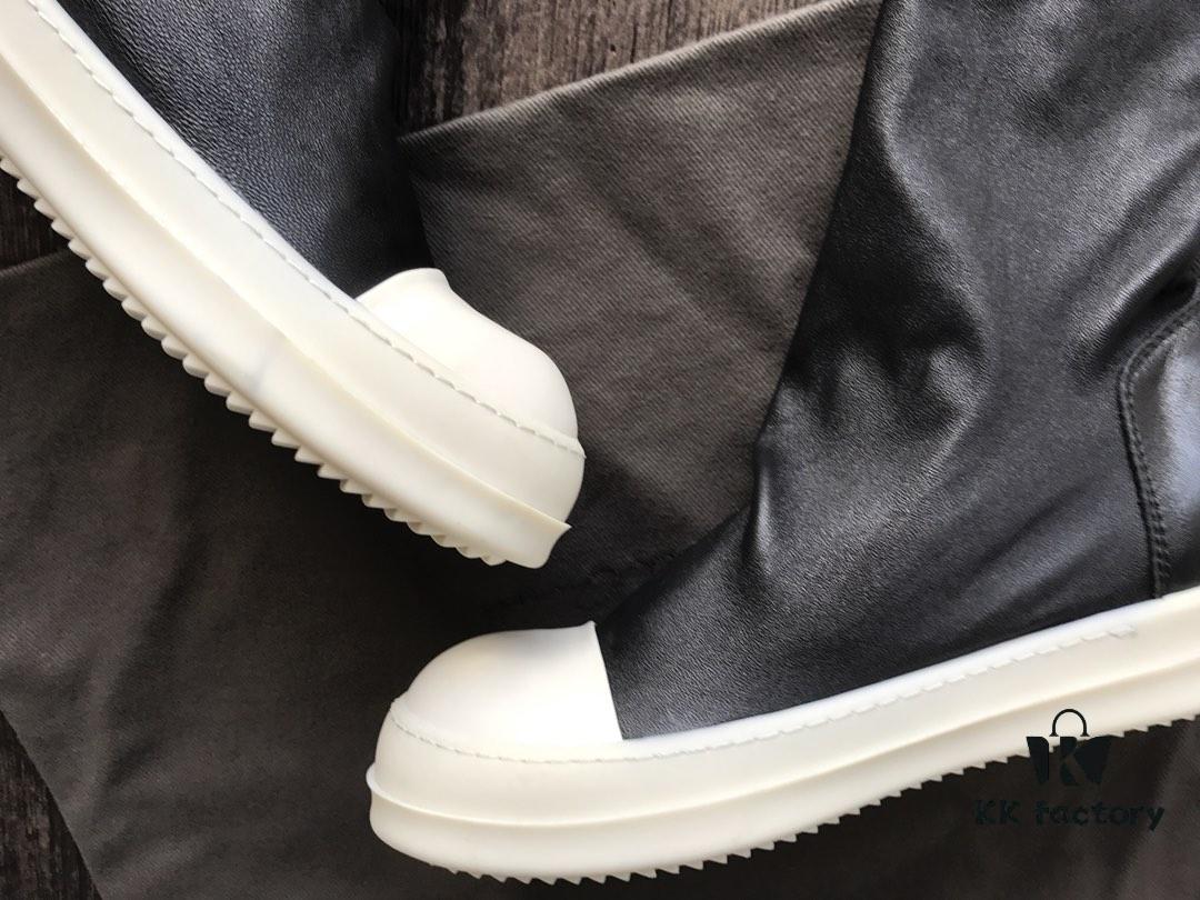 Rick Owens High-End Elastic Boots Made of Genuine Lamb Leather