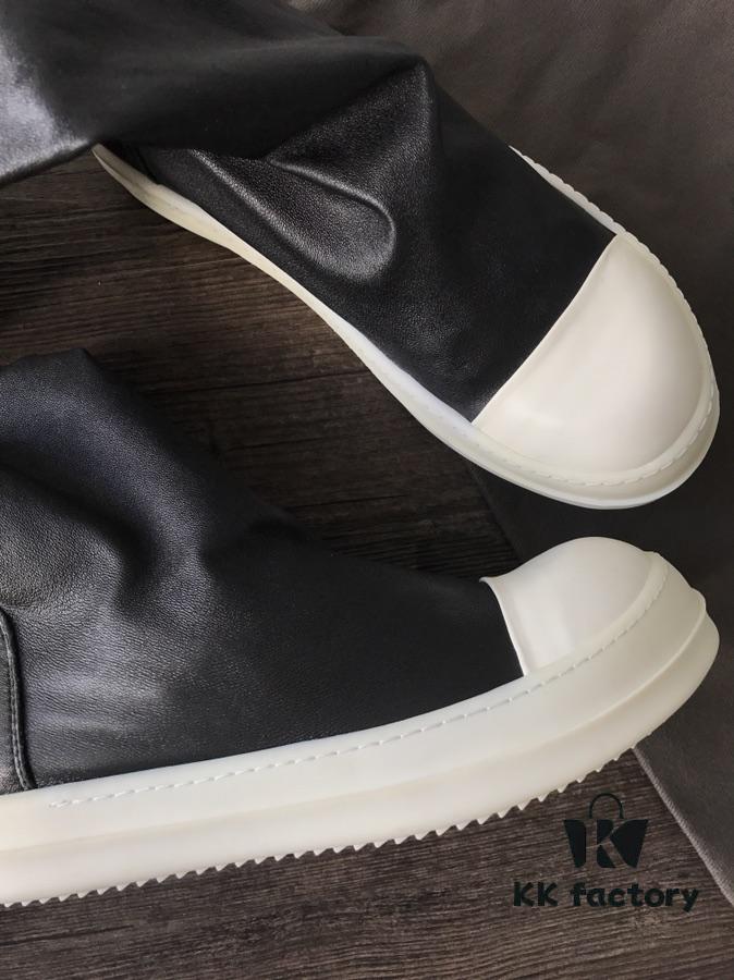 Rick Owens High-End Elastic Boots Made of Genuine Lamb Leather