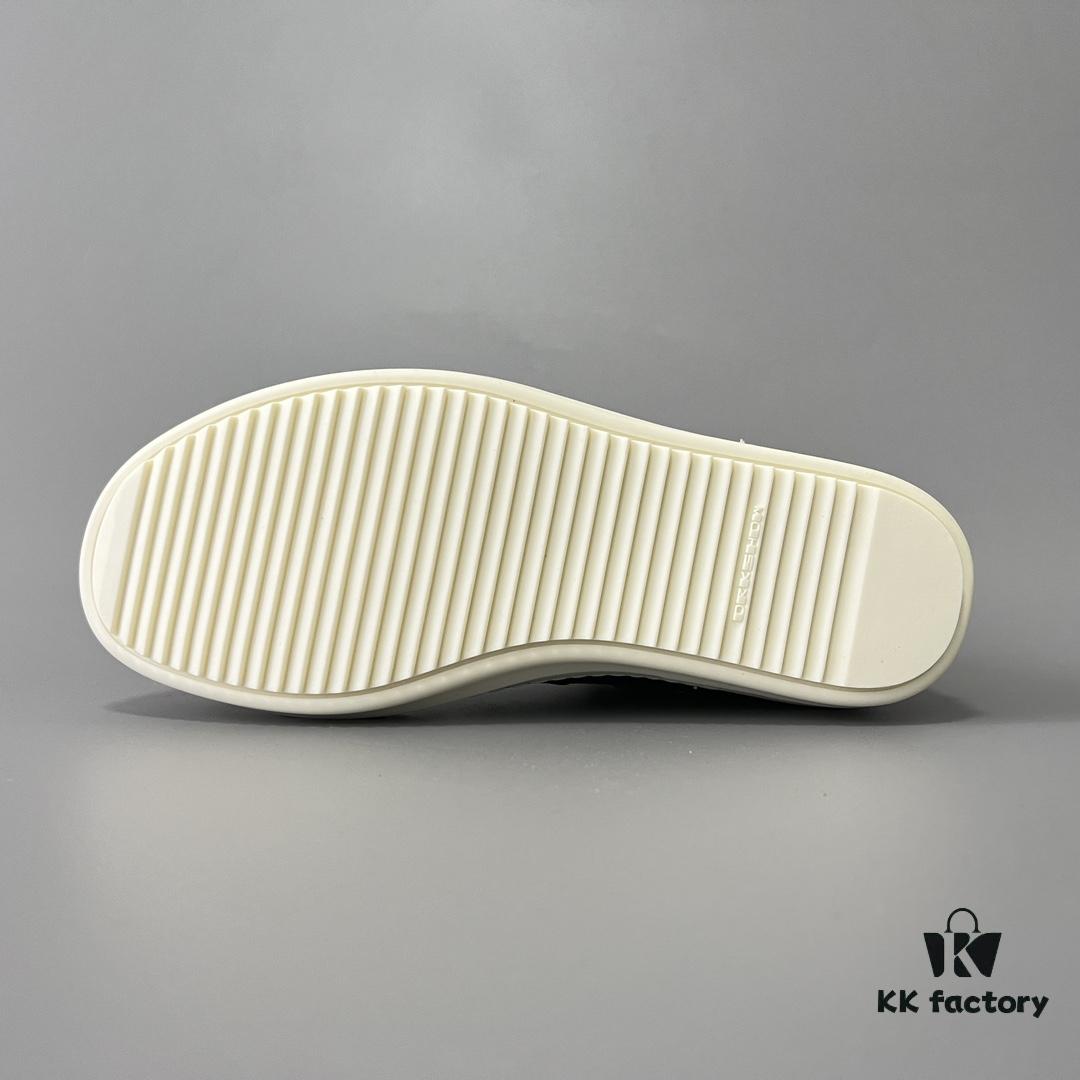 Rick Owens DRKSHDW Low-Top Black Nylon Mesh Composite with Wrinkled Texture