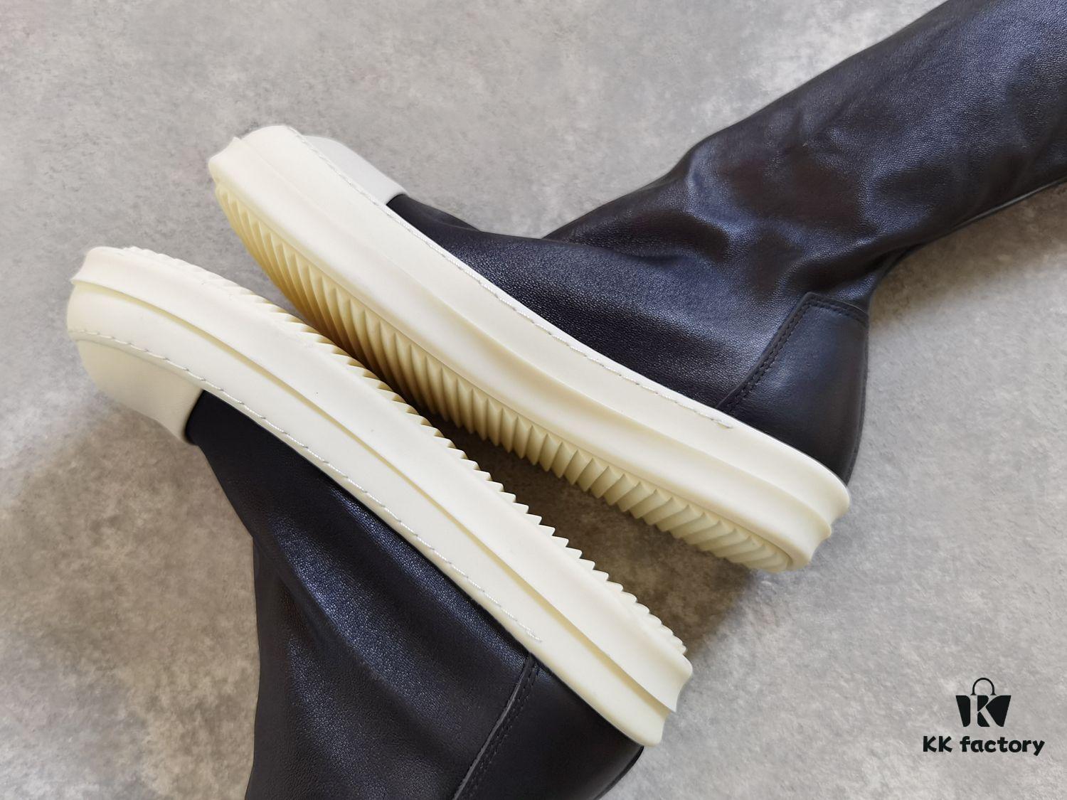 Rick Owens Mid-Cut Elastic Boots in Genuine Sheepskin