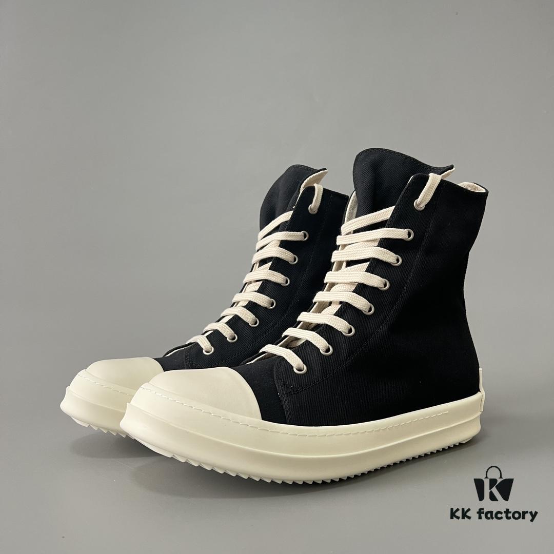 Rick Owens DRKSHDW Classic Ribbed High-top Lace-up with Heel Tab