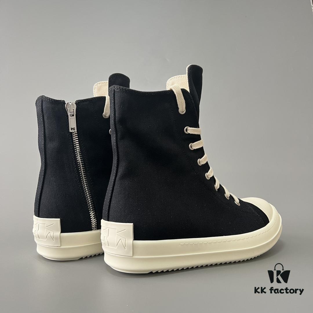 Rick Owens DRKSHDW Classic Ribbed High-top Lace-up with Heel Tab