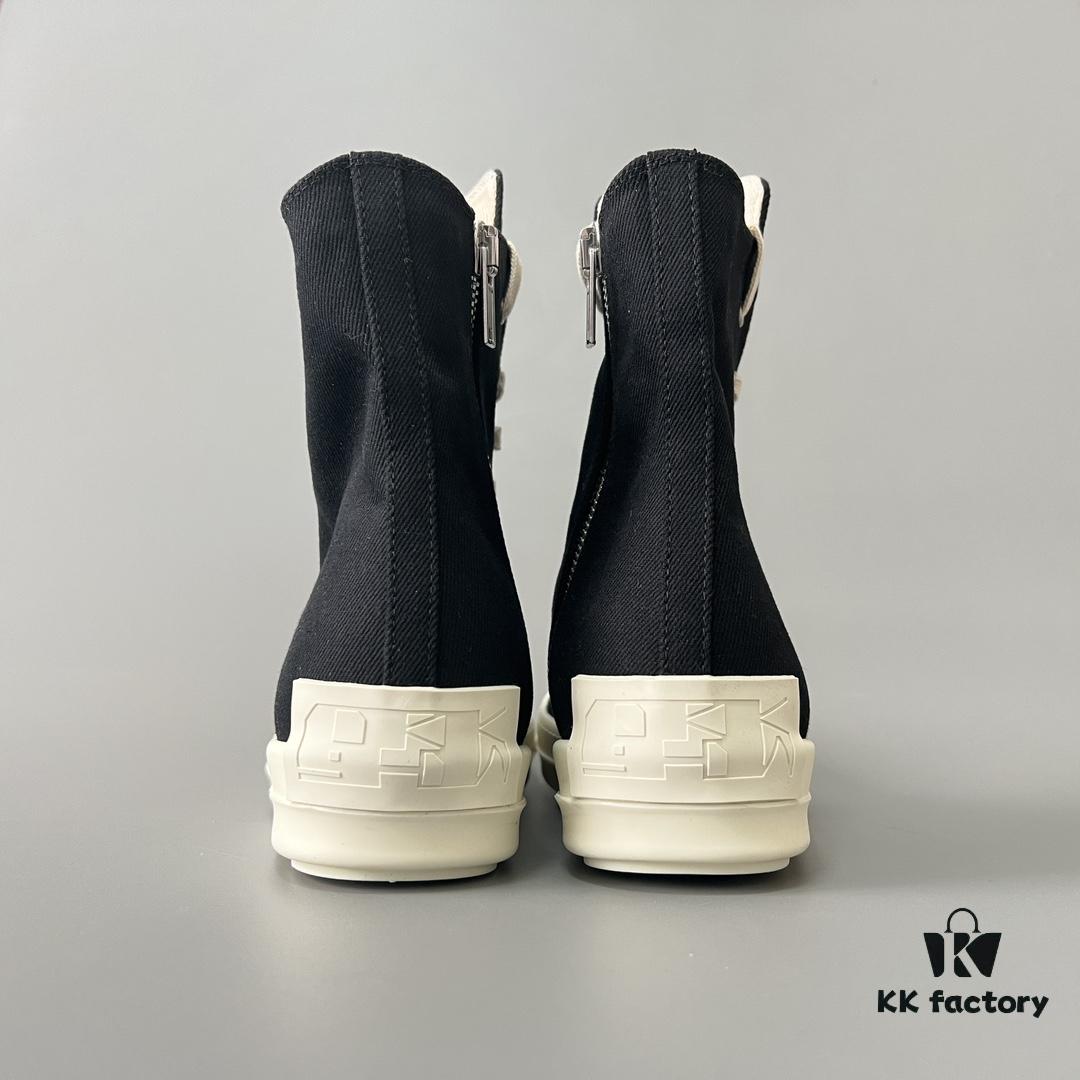 Rick Owens DRKSHDW Classic Ribbed High-top Lace-up with Heel Tab