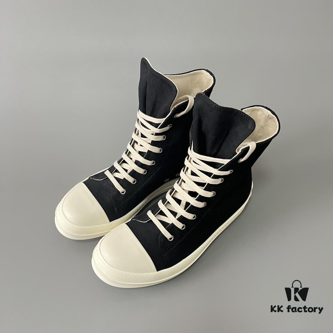 Rick Owens DRKSHDW Classic Ribbed High-top Lace-up with Heel Tab
