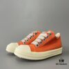 Rick Owens DRKSHDW Orange Canvas Low-top Sneakers with Thick Laces