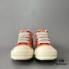 Rick Owens DRKSHDW Orange Canvas Low-top Sneakers with Thick Laces