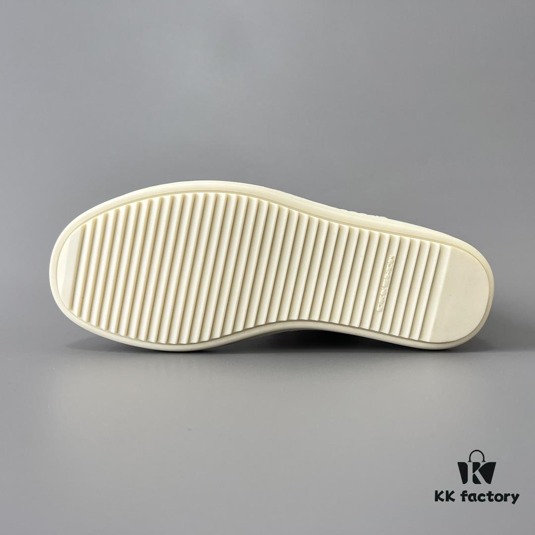 Rick Owens DRKSHDW Orange Canvas Low-top Sneakers with Thick Laces