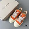 Rick Owens DRKSHDW Orange Canvas Low-top Sneakers with Thick Laces