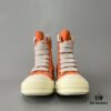 Rick Owens DRKSHDW Orange Canvas High-Top Sneakers with Chunky Laces