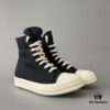 Rick Owens DRKSHDW Classic Canvas High-Top Lace-Up Sneakers with White Tip