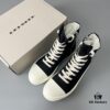 Rick Owens DRKSHDW Classic Canvas High-Top Lace-Up Sneakers with White Tip