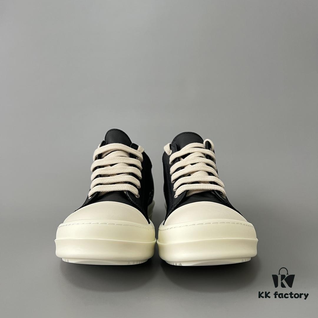 Rick Owens DRKSHDW Low-Cut Lace-Up Shoes with Vintage Wax Fabric