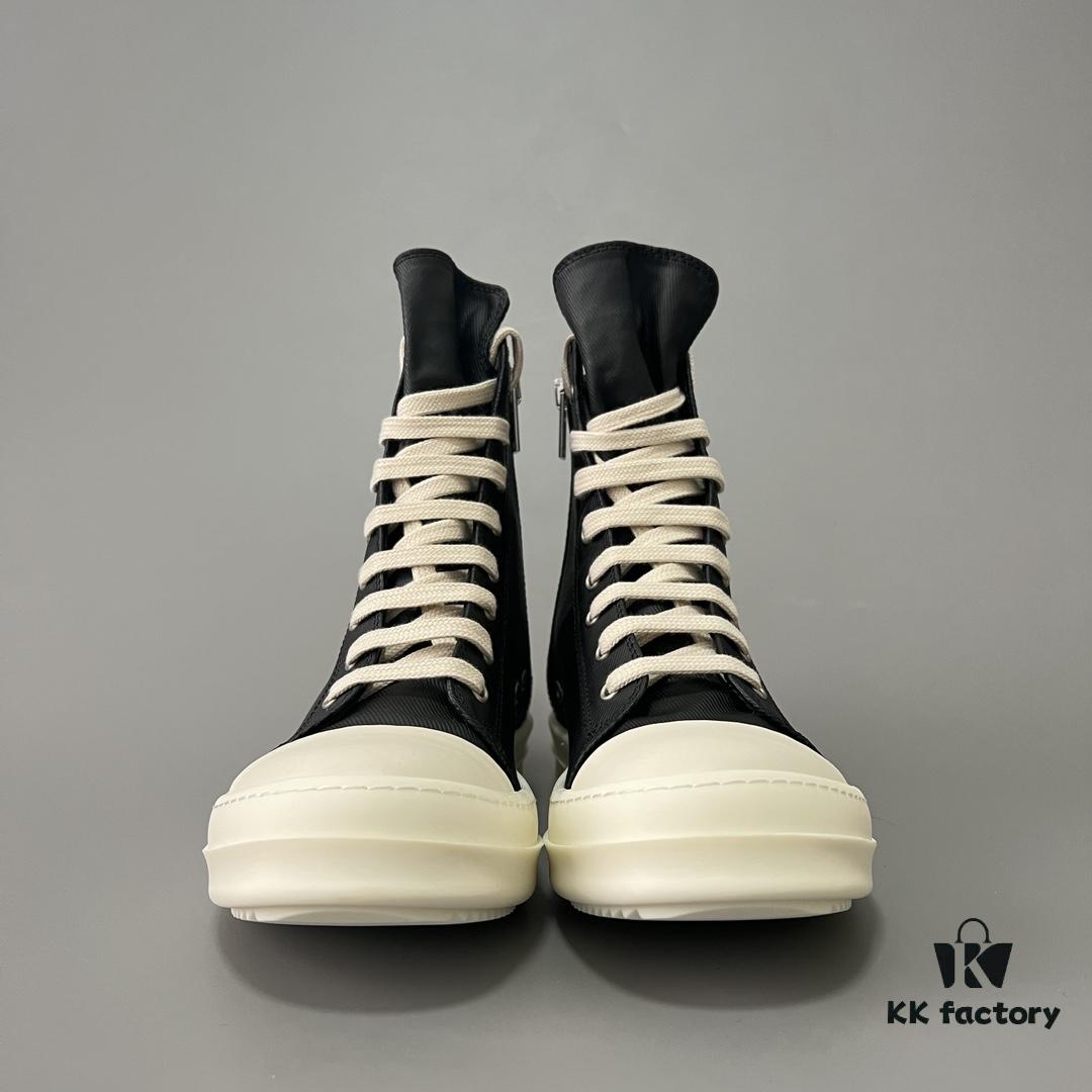 Rick Owens DRKSHDW High-Top Lace-Up Converse Style Shoes in Vintage Wax Canvas