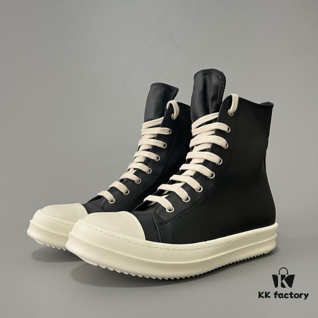 Rick Owens DRKSHDW High-Top Lace-Up Converse Style Shoes in Vintage Wax Canvas