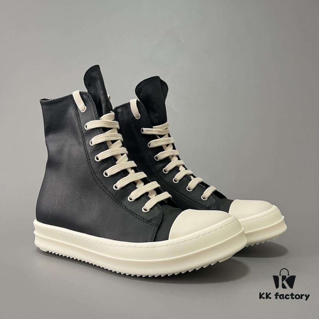 Rick Owens DRKSHDW High-Top Lace-Up Converse Style Shoes in Vintage Wax Canvas