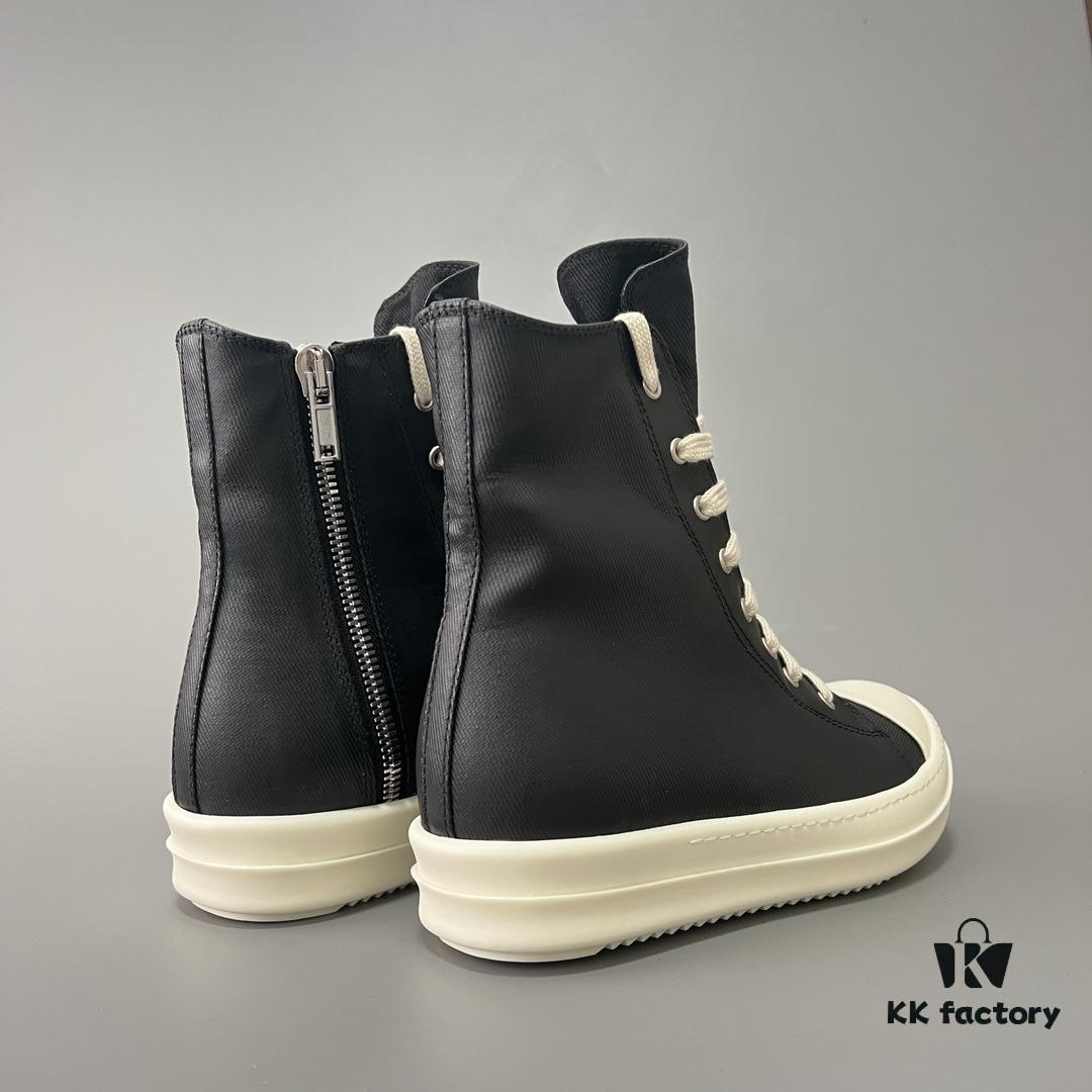 Rick Owens DRKSHDW High-Top Lace-Up Converse Style Shoes in Vintage Wax Canvas