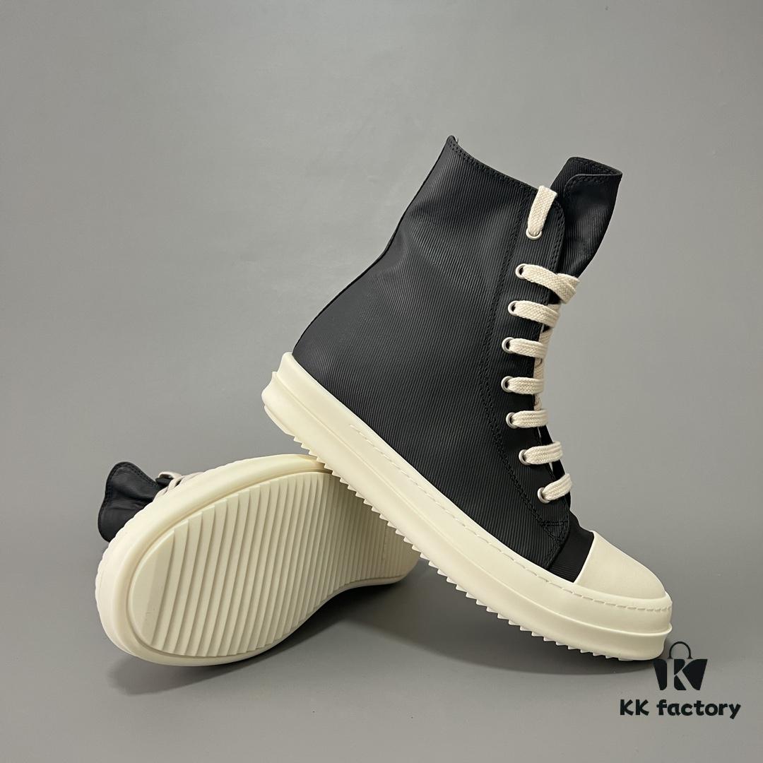 Rick Owens DRKSHDW High-Top Lace-Up Converse Style Shoes in Vintage Wax Canvas