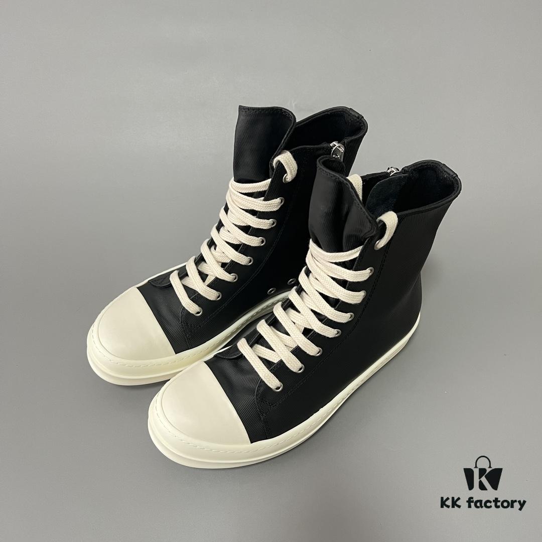 Rick Owens DRKSHDW High-Top Lace-Up Converse Style Shoes in Vintage Wax Canvas