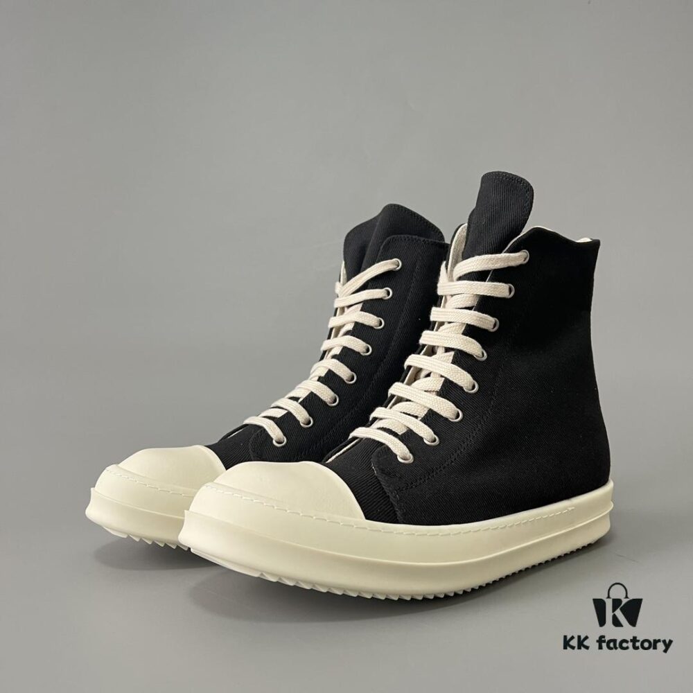 Rick Owens DRKSHDW Classic Textured High-Top Lace-Up Sneakers