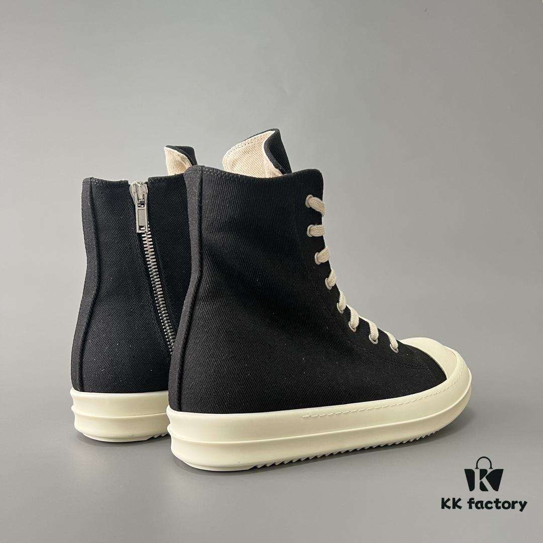 Rick Owens DRKSHDW Classic Textured High-Top Lace-Up Sneakers