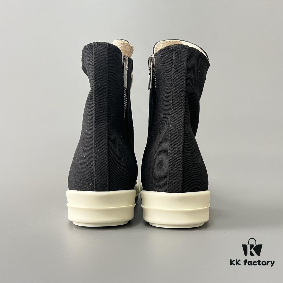 Rick Owens DRKSHDW Classic Textured High-Top Lace-Up Sneakers