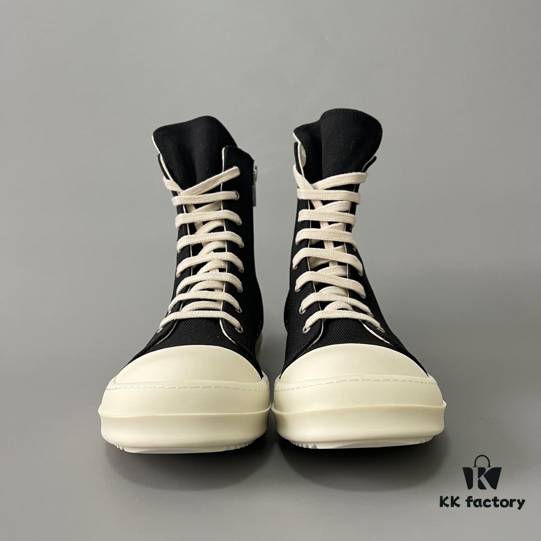 Rick Owens DRKSHDW Classic Textured High-Top Lace-Up Sneakers