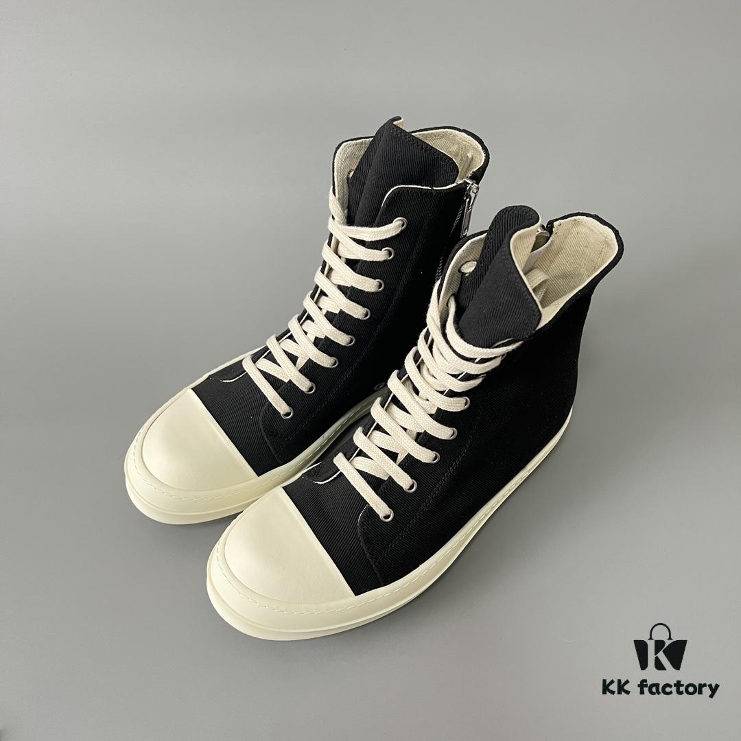 Rick Owens DRKSHDW Classic Textured High-Top Lace-Up Sneakers
