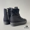 Rick Owens DRKSHDW Textured High-Top Lace-Up Sneakers with Black Toe