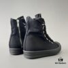 Rick Owens DRKSHDW Textured High-Top Lace-Up Black Sneakers