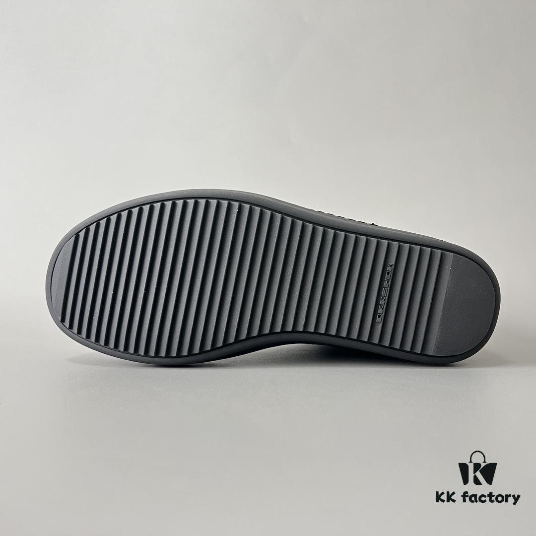 Rick Owens DRKSHDW Textured High-Top Lace-Up Black Sneakers