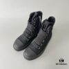 Rick Owens DRKSHDW Textured High-Top Lace-Up Black Sneakers