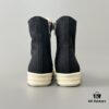 Rick Owens DRKSHDW Black Twill High-Top Sneakers with Chunky Laces