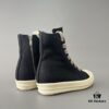 Rick Owens DRKSHDW Black Twill High-Top Sneakers with Chunky Laces