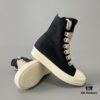 Rick Owens DRKSHDW Black Twill High-Top Sneakers with Chunky Laces