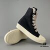 Rick Owens DRKSHDW Textured Mesh Perforated High-Top Lace-Up Sneakers with White Tip
