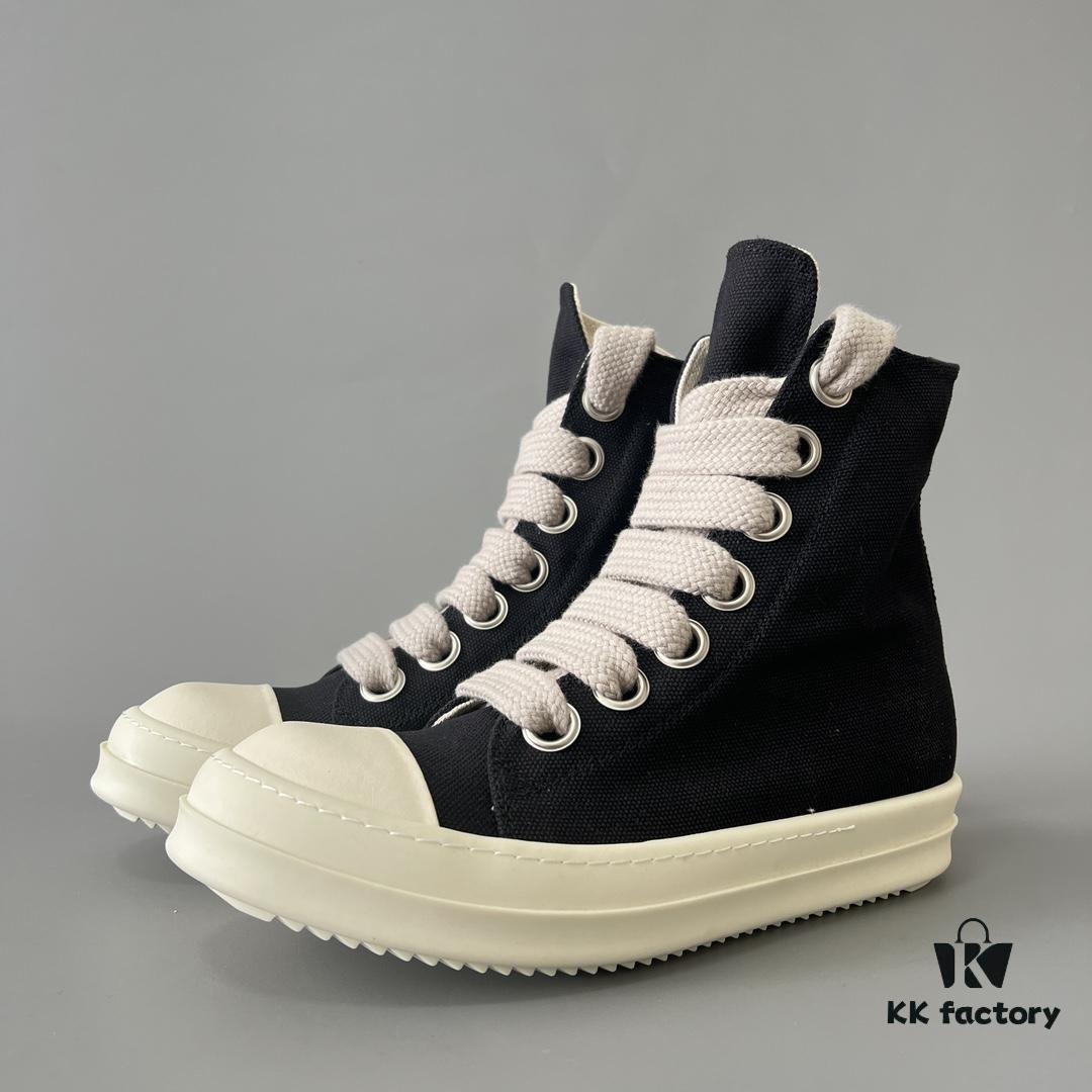 Rick Owens DRKSHDW Canvas High-top Lace-up Sneakers with Chunky Sole