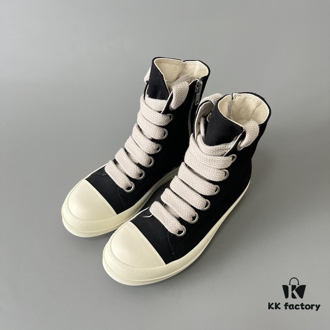 Rick Owens DRKSHDW Canvas High-top Lace-up Sneakers with Chunky Sole