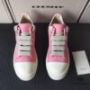 Rick Owens DRKSHDW Pink Twill Low-top Sneakers with Chunky Laces