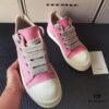 Rick Owens DRKSHDW Pink Twill Low-top Sneakers with Chunky Laces