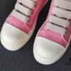 Rick Owens DRKSHDW Pink Twill Low-top Sneakers with Chunky Laces