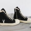 Rick Owens DRKSHDW Textured High-Top Lace-Up with Printed Logo (Note: Logo Only on Right Foot)