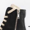 Rick Owens DRKSHDW Textured High-Top Lace-Up with Printed Logo (Note: Logo Only on Right Foot)
