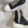 Rick Owens DRKSHDW Classic Canvas High-top Sneakers with Back-Tie Detail and Logo Patch